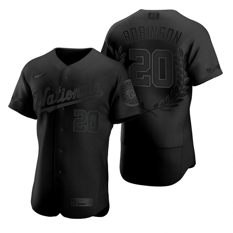 Washington Nationals #20 Frank Robinson Men Nike Black MLB MVP Limited Player Edition Jersey